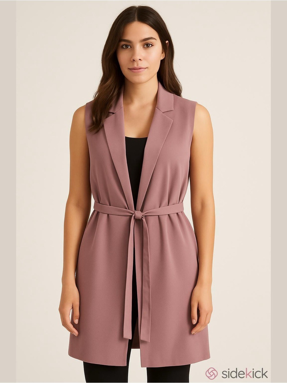Dynamite Mauve Sleeveless Draped Tunic - Picture 9 of 9